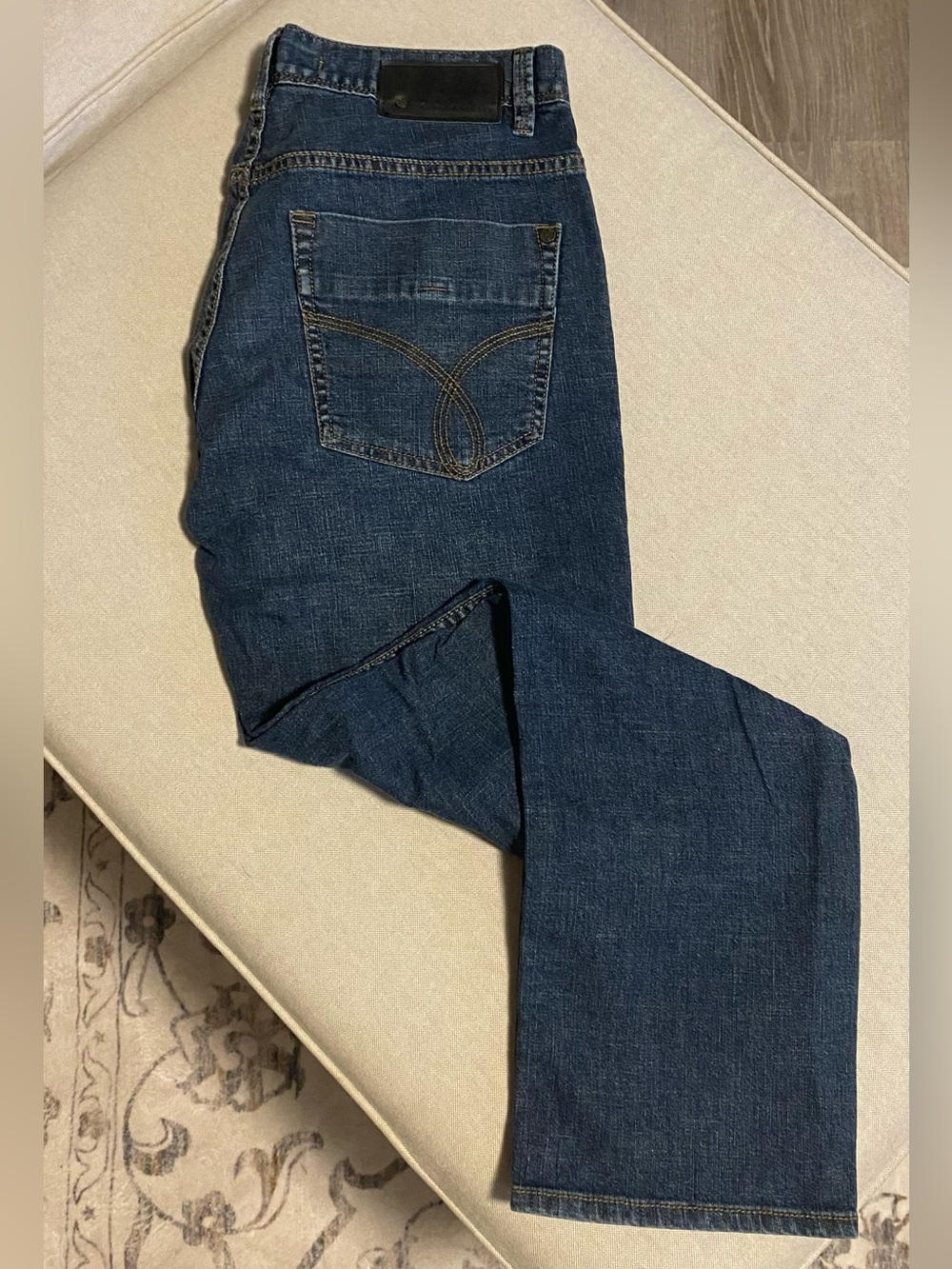Calvin Klein Jeans Men's Dark Blue Straight Jeans